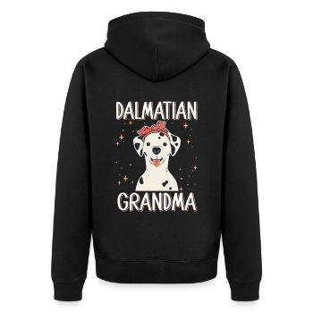 Grand-mère dalmate | Chiens Dog Owner Cadeau - Veste à capuche bio Premium Unisexe - noir - Dos - Nico (187cm)