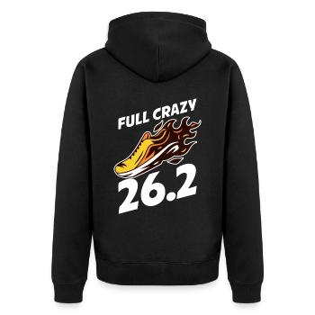 Cadeau Full Crazy 26.2 Marathon - Veste à capuche bio Premium Unisexe - noir - Dos - Nico (187cm)