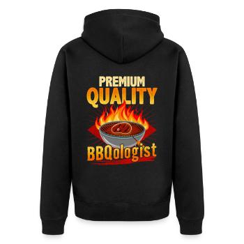 BBQologist - Grillades - Veste à capuche bio Premium Unisexe - noir - Dos - Nico (187cm)