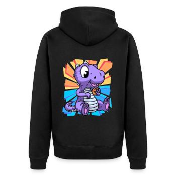 Cadeau d’anniversaire Enfant Anniversaire Noël Cookies - Veste à capuche bio Premium Unisexe - noir - Dos - Nico (187cm)