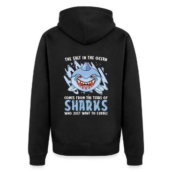 Marine Biology The Salt In The Ocean Sea Animals - Unisex Premium Bio Zip Hoodie - Schwarz - Hinten - Nico (187cm)