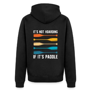 Es Ist Kein Horten, Wenn Es Ein Paddle Dragon Boat - Unisex Premium Bio Zip Hoodie - Schwarz - Hinten - Nico (187cm)