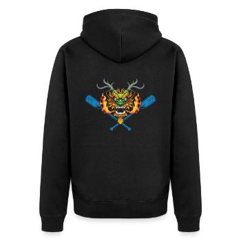 Cerf-volant et pagaie dragon bateau course pagayeur - Veste à capuche bio Premium Unisexe - noir - Dos - Nico (187cm)