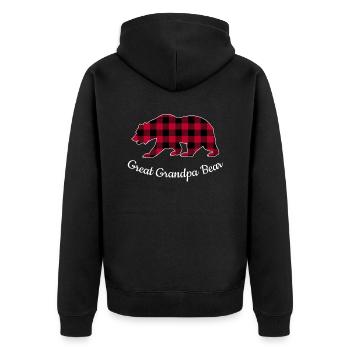 Arrière-grand-père ours - Veste à capuche bio Premium Unisexe - noir - Dos - Nico (187cm)