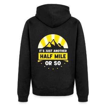 Ce n’est qu’un autre demi-mile ou plus - Veste à capuche bio Premium Unisexe - noir - Dos - Nico (187cm)