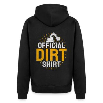 Funny construction workers & construction site excavator drivers - Unisex Premium Organic Zip Hoodie - black - Back - Nico (187cm)