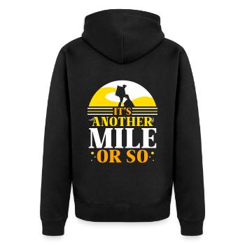 Another mile or so half-mile hike - Unisex Premium Organic Zip Hoodie - black - Back - Nico (187cm)