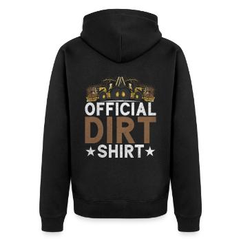 Lustige Bauarbeiter & Baustelle Baggerfahrer - Unisex Premium Bio Zip Hoodie - Schwarz - Hinten - Nico (187cm)