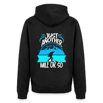 Randonnée à seulement un kilomètre ou deux - Veste à capuche bio Premium Unisexe - noir - Dos - Nico (187cm)