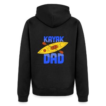 Kayak Père Kayakiste Kayak Kayak Kayak Hobby - Veste à capuche bio Premium Unisexe - noir - Dos - Nico (187cm)