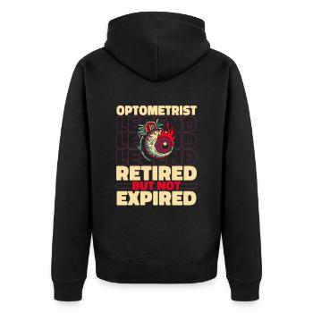 Opticien Opticien à la retraite - Veste à capuche bio Premium Unisexe - noir - Dos - Nico (187cm)