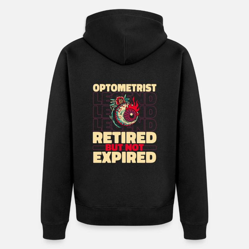 Opticien Opticien à la retraite - Veste à capuche bio Premium Unisexe - noir