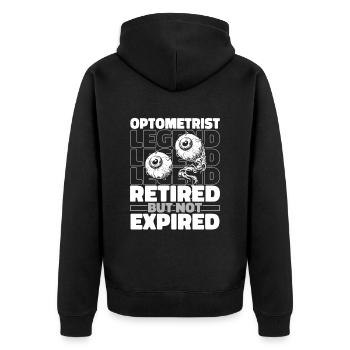 Opticien Opticien à la retraite - Veste à capuche bio Premium Unisexe - noir - Dos - Nico (187cm)