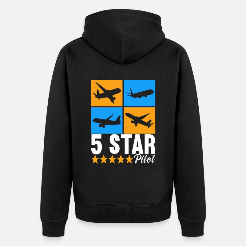 Pilote d’avion - Veste à capuche bio Premium Unisexe - noir