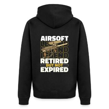 Airsoft à la retraite - Veste à capuche bio Premium Unisexe - noir - Dos - Nico (187cm)