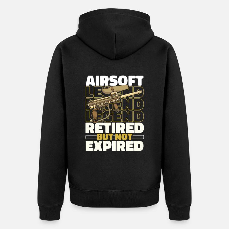 Airsoft à la retraite - Veste à capuche bio Premium Unisexe - noir