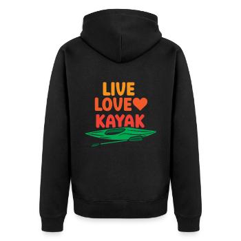 Life Love Kayaking Kayaking Kayaker Kayaking - Veste à capuche bio Premium Unisexe - noir - Dos - Nico (187cm)