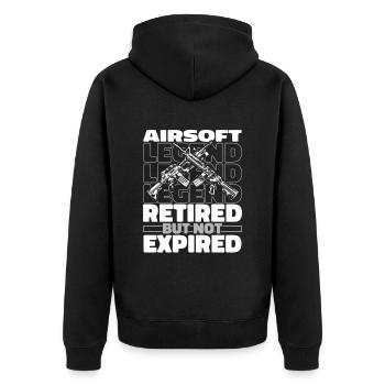 Airsoft à la retraite - Veste à capuche bio Premium Unisexe - noir - Dos - Nico (187cm)