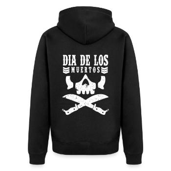 Crâne de Dia de los Muertos - Veste à capuche bio Premium Unisexe - noir - Dos - Nico (187cm)