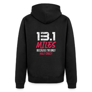 Running Runner Jogging Jogging Runner Cadeau - Veste à capuche bio Premium Unisexe - noir - Dos - Nico (187cm)