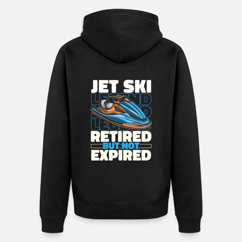 Jet Ski à la retraite - Veste à capuche bio Premium Unisexe - noir