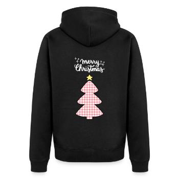 Joyeux Noël Drôle de Chemise de Noël - Veste à capuche bio Premium Unisexe - noir - Dos - Nico (187cm)