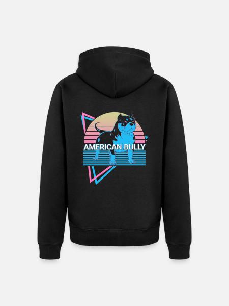 American Bully Retro - Unisex Premium Bio Zip Hoodie - Schwarz