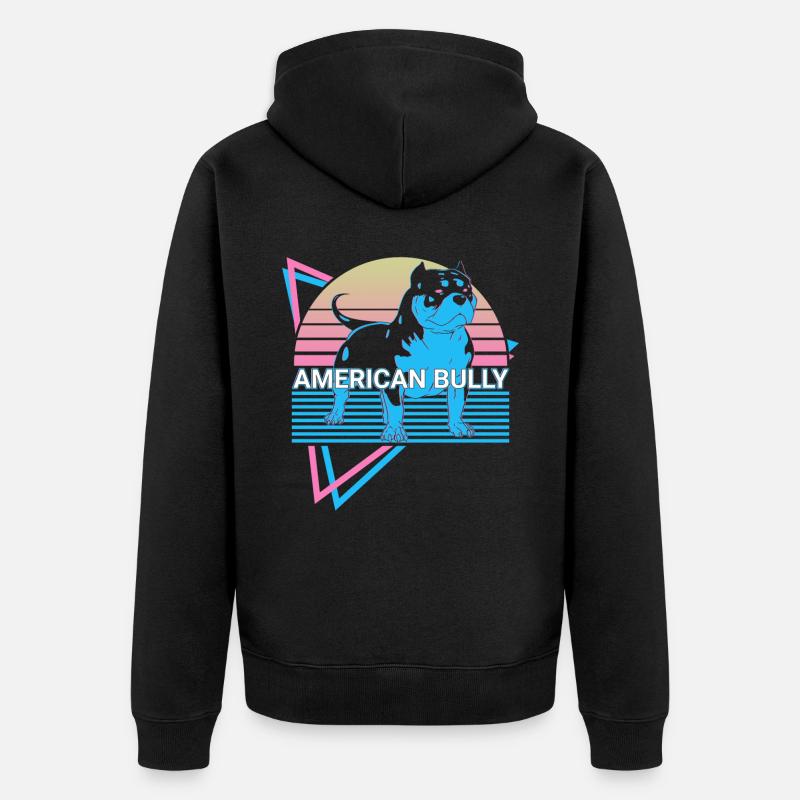 American Bully Retro - Veste à capuche bio Premium Unisexe - noir