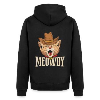 Miaou - Veste à capuche bio Premium Unisexe - noir - Dos - Nico (187cm)