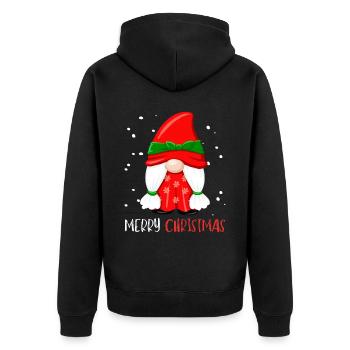Joyeux Noël Drôle de Chemise de Noël - Veste à capuche bio Premium Unisexe - noir - Dos - Nico (187cm)