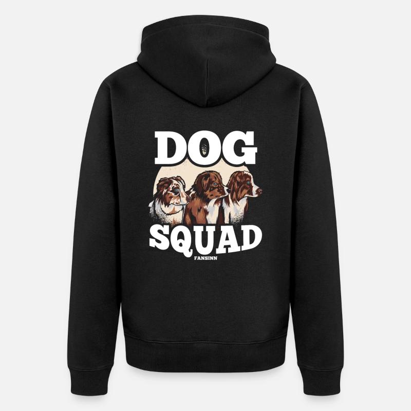 Dog Squad - Unisex Premium Bio Zip Hoodie - Schwarz