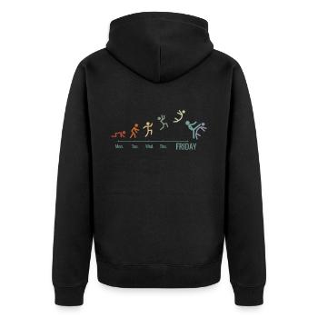 Taekwondo Aikido Ju-Jutsu Karaté Kung-Fu Vintage - Veste à capuche bio Premium Unisexe - noir - Dos - Nico (187cm)