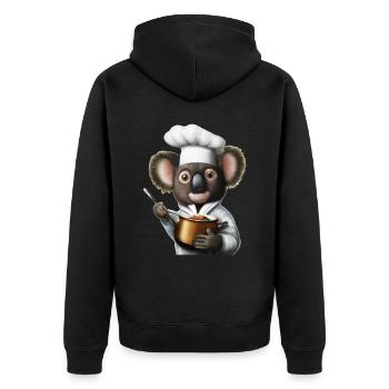 Chef Koala - Veste à capuche bio Premium Unisexe - noir - Dos - Nico (187cm)
