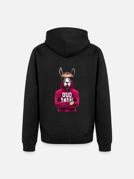 Lama Alpaga - Veste à capuche bio Premium Unisexe - noir