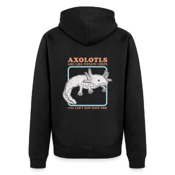 Axolotl Amphibiens à queue Axolotls Cadeau - Veste à capuche bio Premium Unisexe - noir - Dos - Nico (187cm)