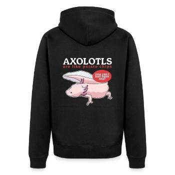 Axolotl Amphibiens à queue Axolotls Cadeau - Veste à capuche bio Premium Unisexe - noir - Dos - Nico (187cm)