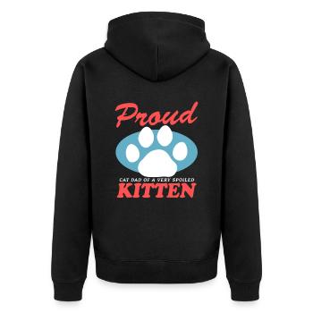 Cat Daddy Cat Cat Owner Cadeau - Veste à capuche bio Premium Unisexe - noir - Dos - Nico (187cm)