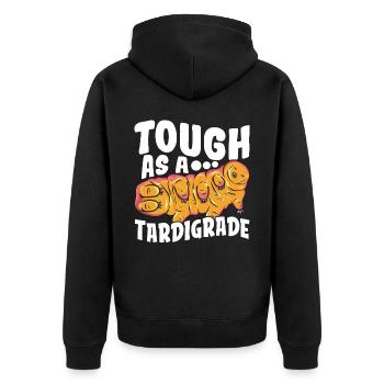 Hard as a... Tardigrades Tardigrades - Unisex Premium Organic Zip Hoodie - black - Back - Nico (187cm)