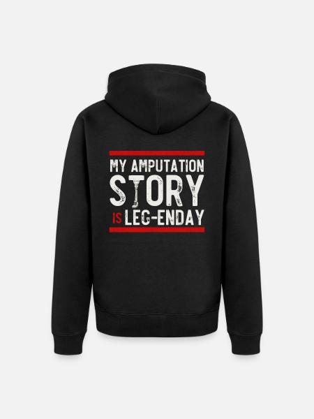 Leg prosthesis, prosthesis, amputee, amputation - Unisex Premium Organic Zip Hoodie - black