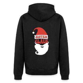 Soeur Noël Costume de famille Santa Claus - Veste à capuche bio Premium Unisexe - noir - Dos - Nico (187cm)