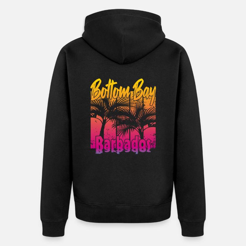 Bottom Bay Barbade - Veste à capuche bio Premium Unisexe - noir