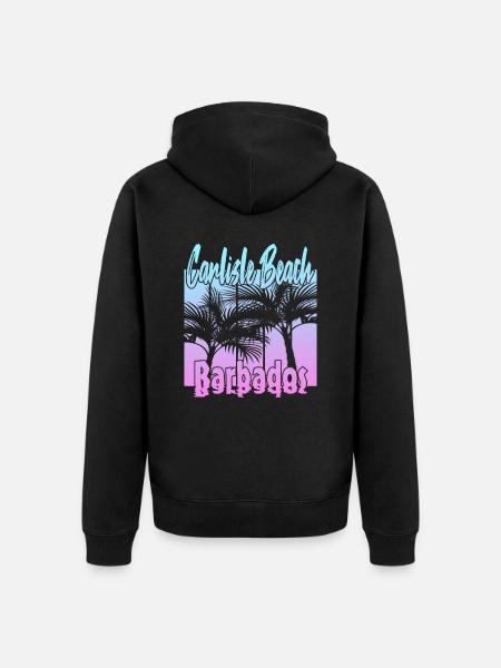 Carlisle Beach - Unisex Premium Bio Zip Hoodie - Schwarz