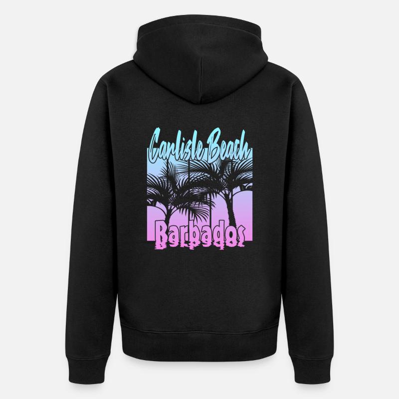Carlisle Beach - Unisex Premium Bio Zip Hoodie - Schwarz