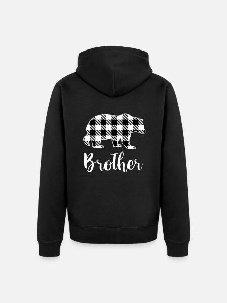 Brother Bear - Unisex Premium Organic Zip Hoodie - black