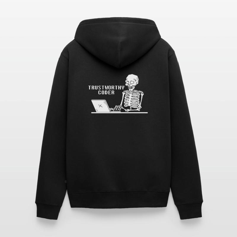 Développeur Coder Programmeur Squelette Veste à capuche bio Premium Unisexe