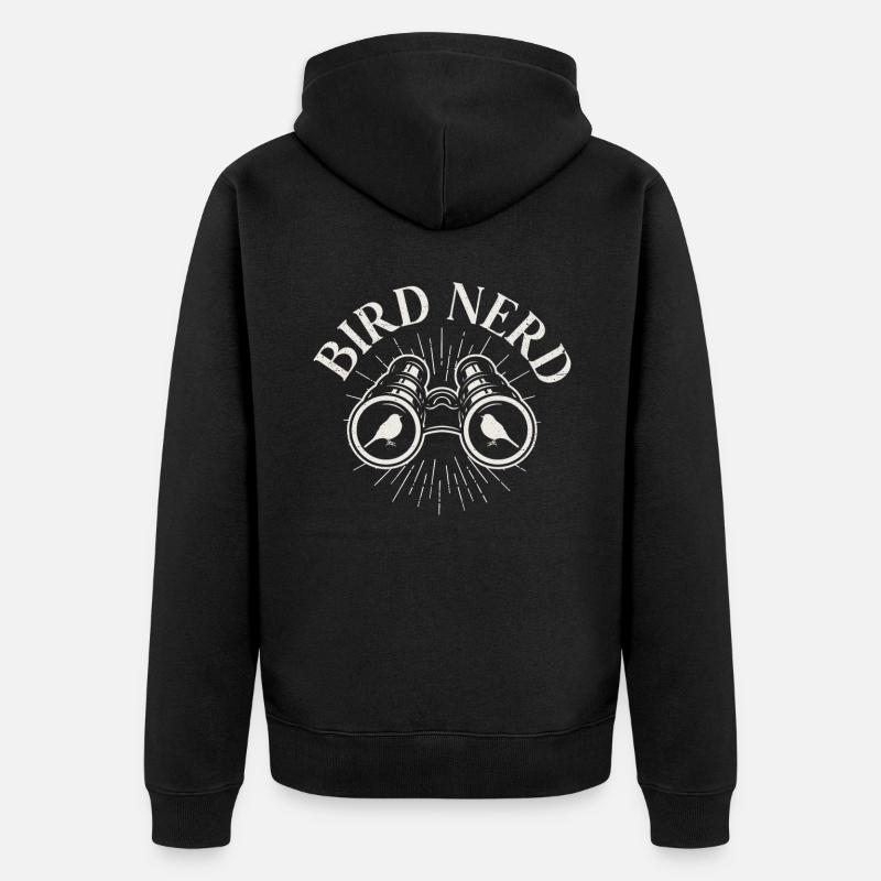 Bird Nerd - Unisex Premium Bio Zip Hoodie - Schwarz