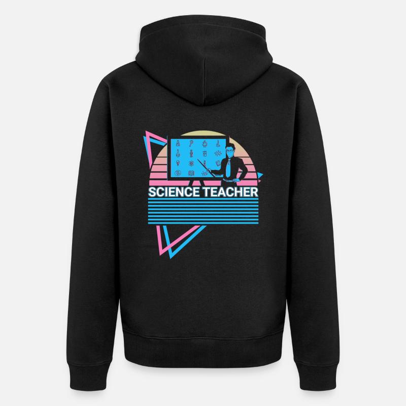 Professeur de sciences Rétro - Veste à capuche bio Premium Unisexe - noir