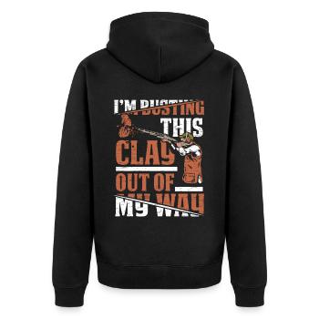 Clay Pigeon Shooting & Funny Sport Shooter Clay Pigeons - Veste à capuche bio Premium Unisexe - noir - Dos - Nico (187cm)
