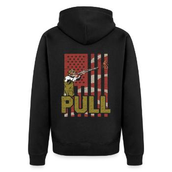 Clay Pigeon Shooting & Funny Sport Shooter Clay Pigeons - Veste à capuche bio Premium Unisexe - noir - Dos - Nico (187cm)