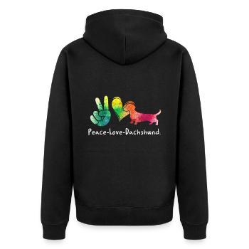 Teckel Cadeau Dixie Viennese Doxie Teckel - Veste à capuche bio Premium Unisexe - noir - Dos - Nico (187cm)